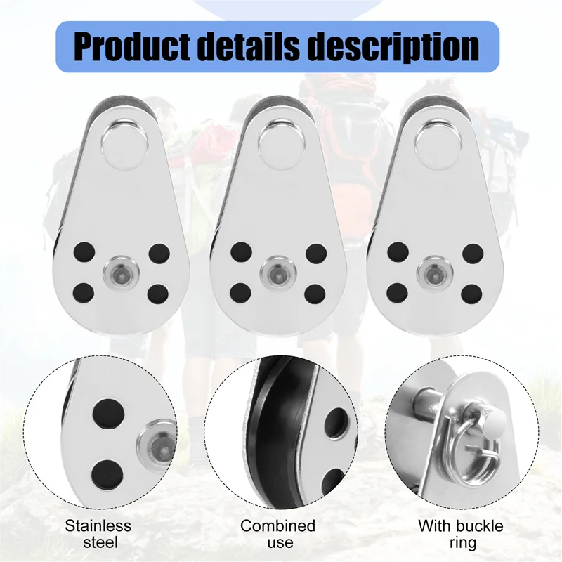 A23E-5PCS ステンレス鋼 M25 プーリーブロック吊り下げワイヤー牽引ホイールリフティングワイヤーロープケーブルプーリーローラー