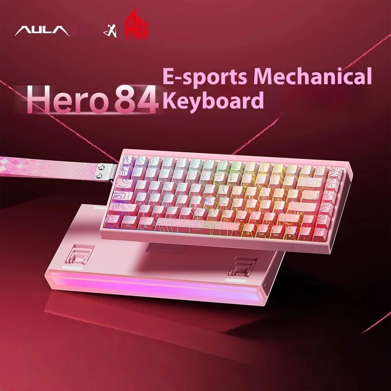

Aula Hero84he Wired Mechanical Gaming Keyboard With Magnetic Axis High Performance Carbon Fiber Positioning Board For Esports