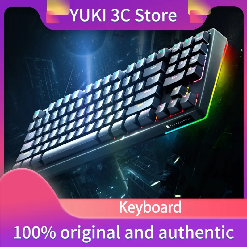 Mechanical Axis Keyboard Wired Green Axis Red Axis RGB17 Kinds of Lights 104Key Two-color Injection Molding Full Key No Impact