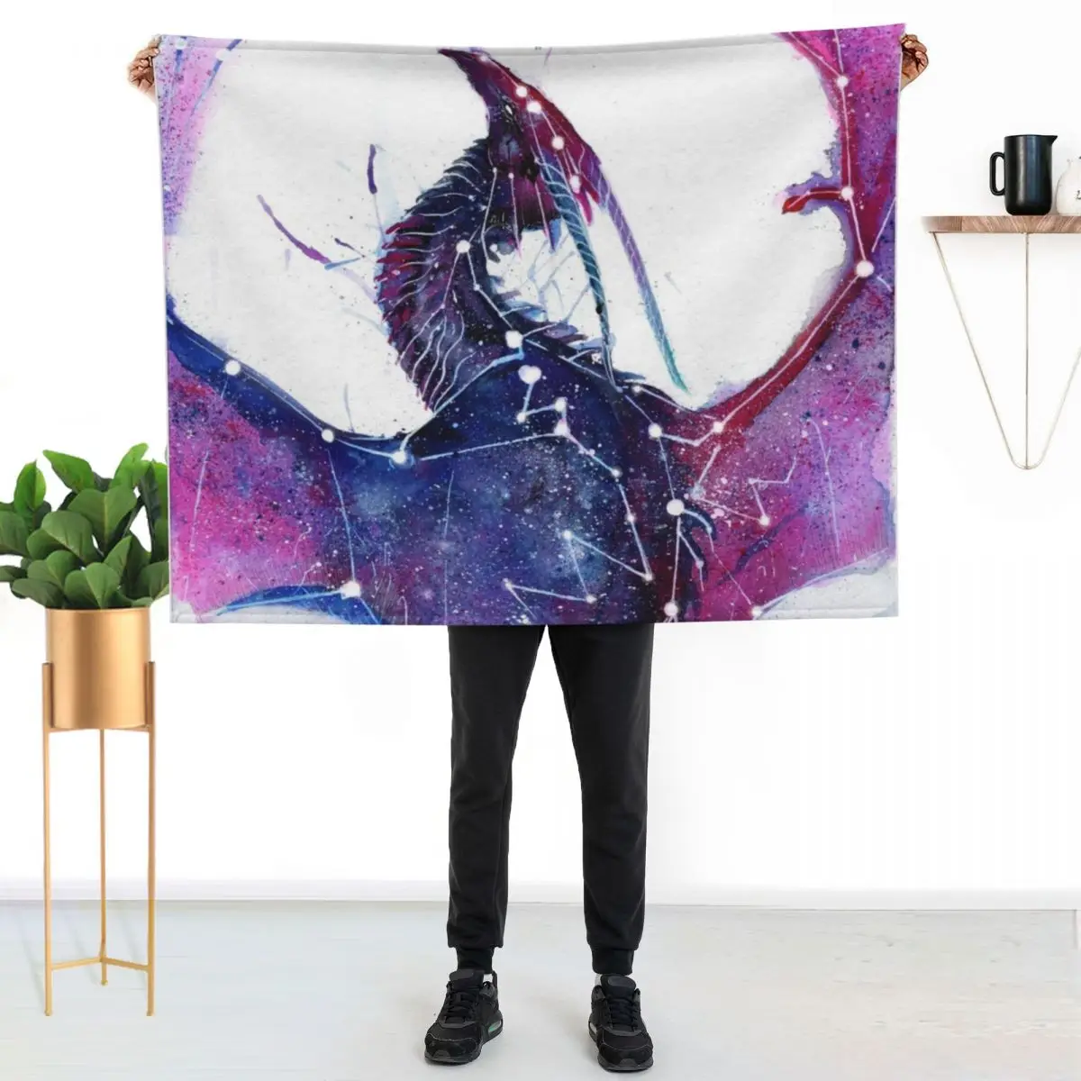 

Galaxy Dragon Throw Blanket Flannel Fleece Soft Warm Throw Blanket