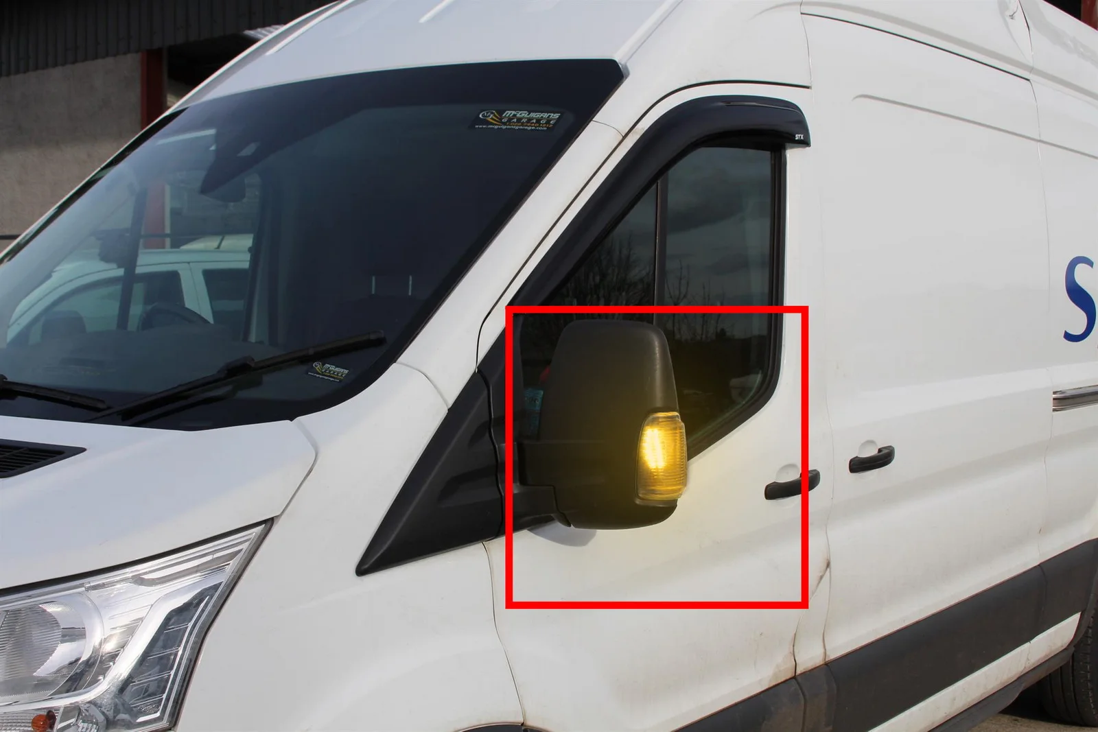 フォードトランジットmk8 13用ミラー,ledドアウィングインジケーター,クリアレンズ