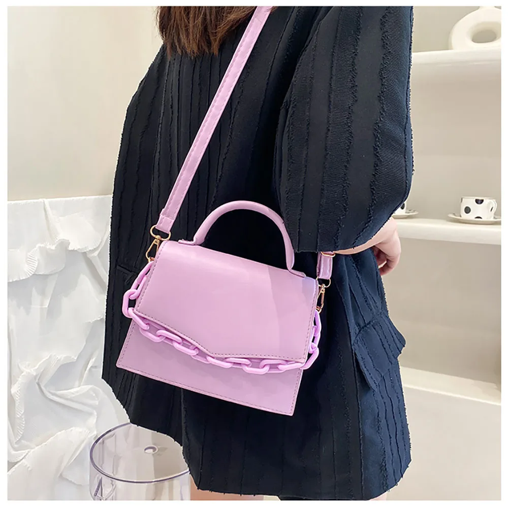 1pcs Fashion Candy Handbag Chain One-Shoulder Crossbody Bag Simple Bag Girl