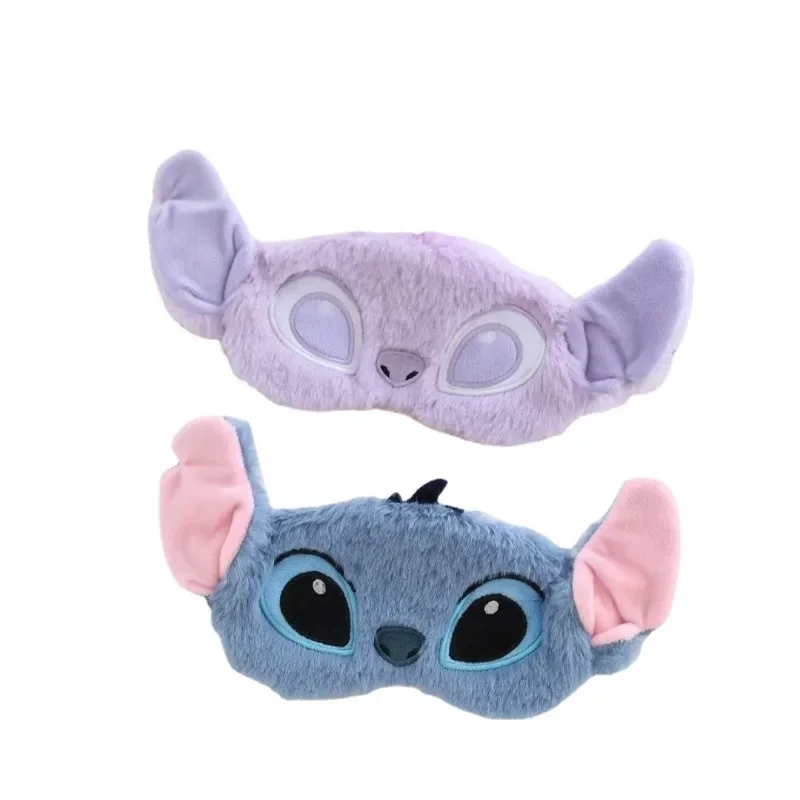 Máscara de ojos Disney Stitch, portátil, opaca para dormir, máscara de ojos de felpa suave, Anime Lilo & Stitch, viaje, sueño, cuidado de los ojos, relajación, regalos para niños