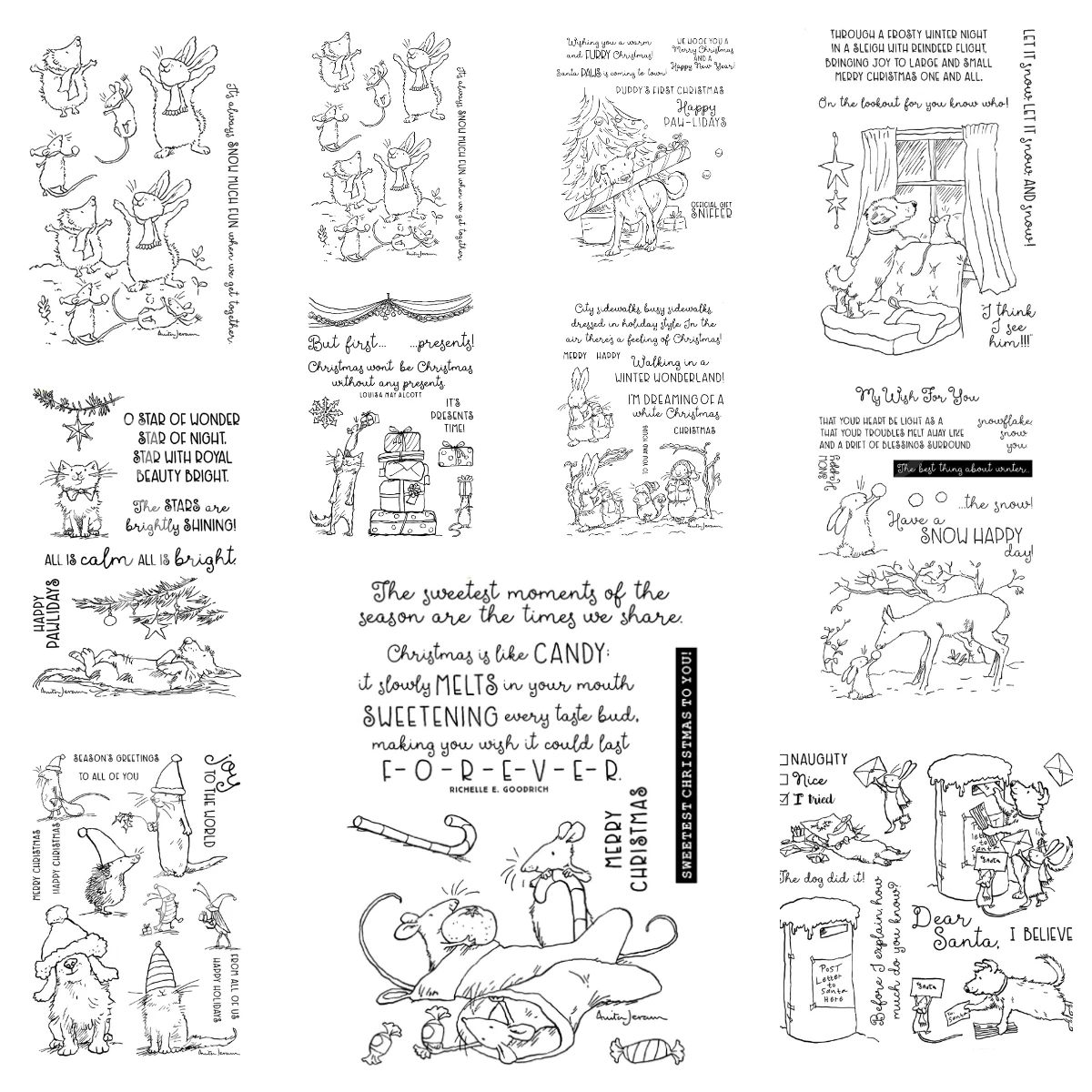 

Dear Santa Stamps for DIY Craft Making Greeting Card Scrapbooking Decoration Embossing Template Christmas Stamps 2025 New