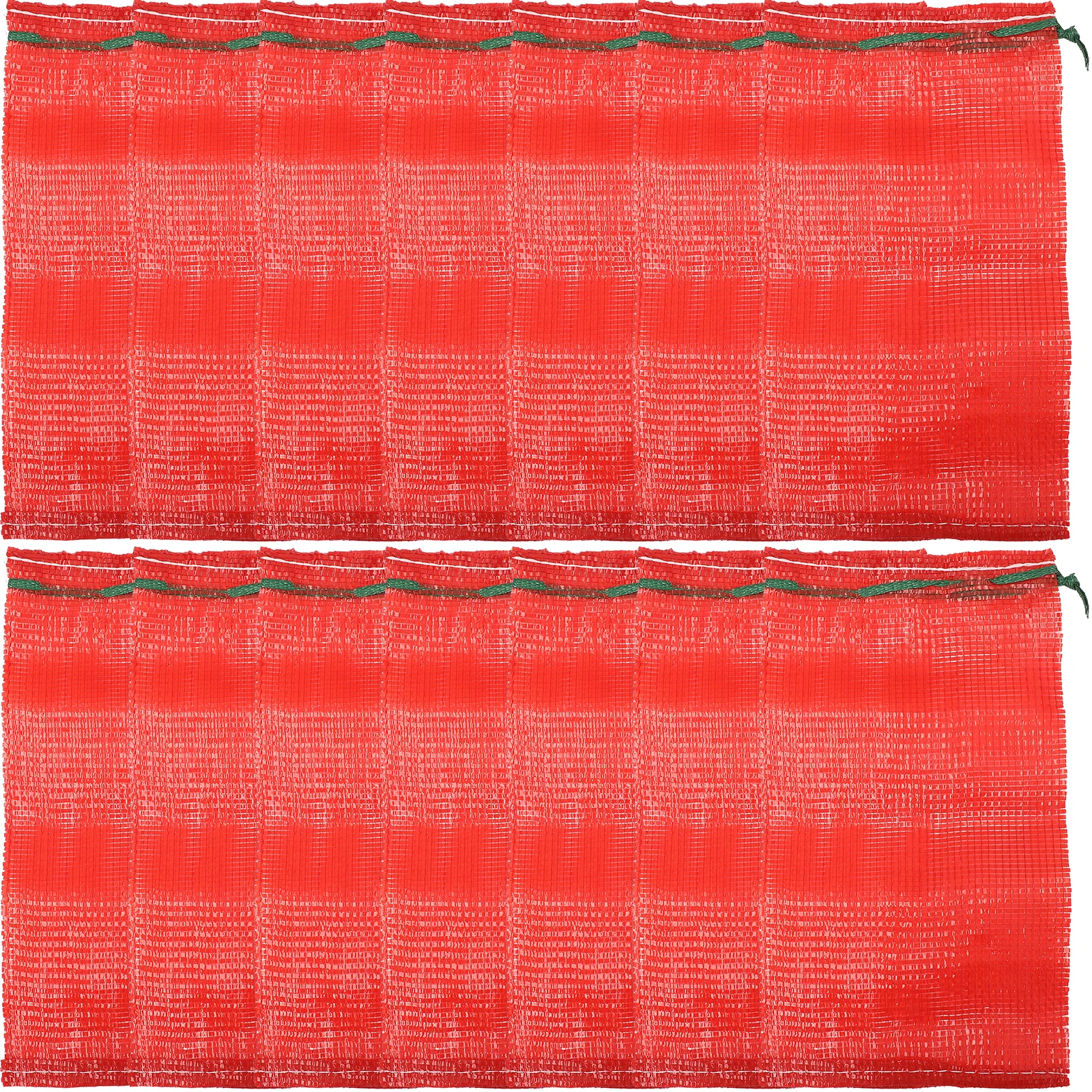 

25pcs Agricultural Product Packaging Bags 49x27cm Red Mesh Drawstring Netted Storage Sack Reusable Vegetable Fruit Bag