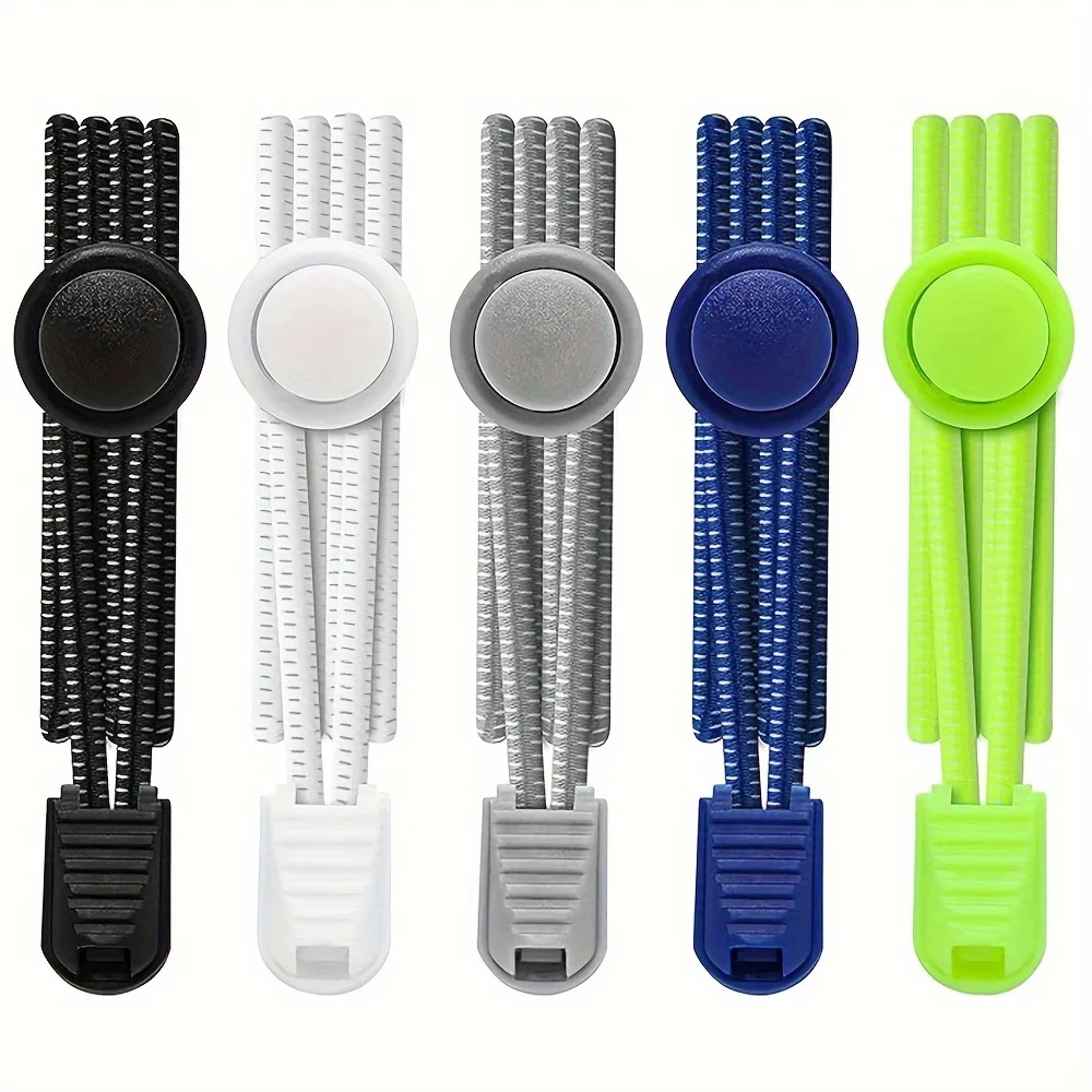 

5 pairs No Tie Shoe Laces for adults, Elastic Shoe laces,shoelaces tieless, no tie shoelace