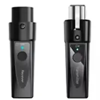 ABUO-micrófono inalámbrico XLR transmisor receptor 2,4 Ghz sistema adaptador de Audio de micrófono inalámbrico recargable