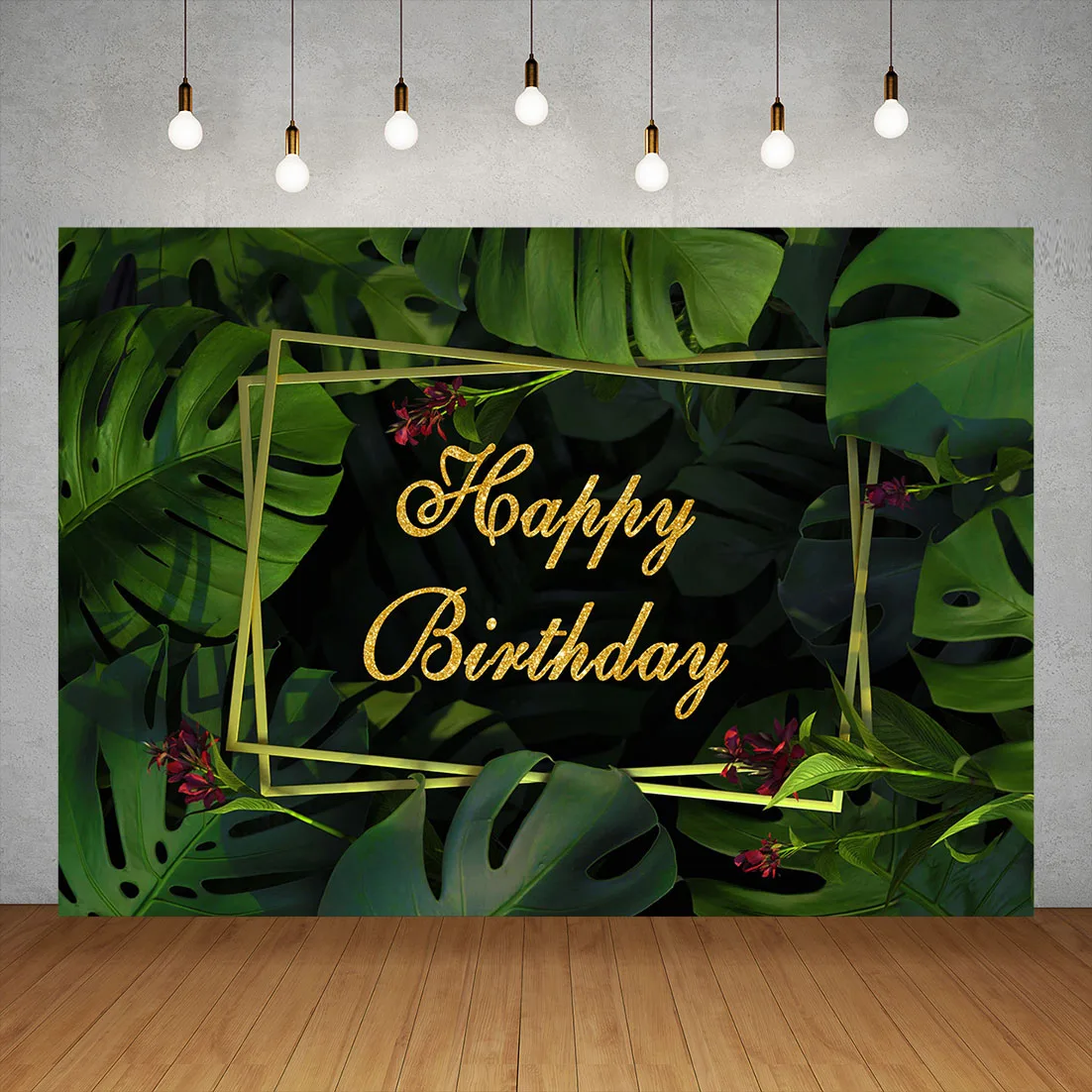 Wild One Backdrop for Jungle Safari Birthday Party Photography Background Green Wall Custom Name Baby Shower Photo Shooting