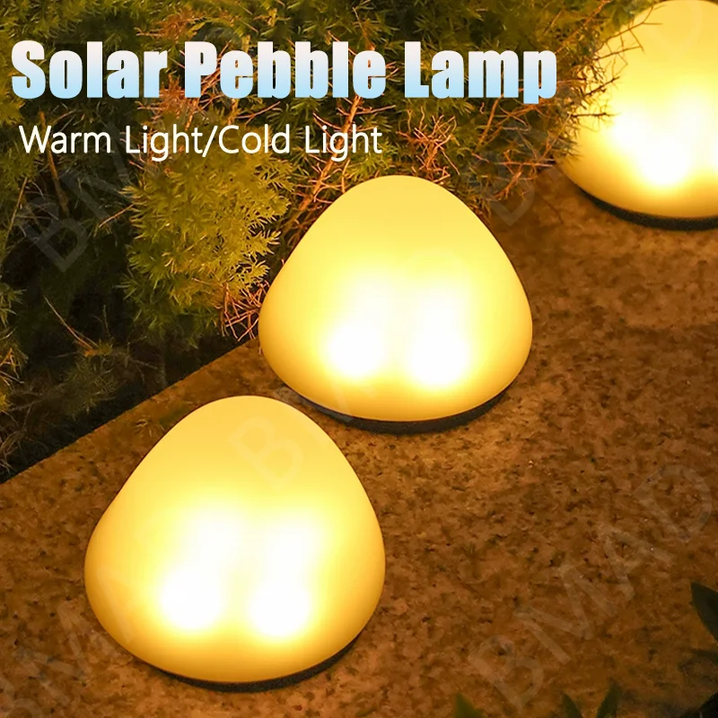 光るソーラーペブルライト 屋外防水 ガーデンロック コブルストーン ランドスケープライト クリスマス ハロウィン パーティーデコレーション用