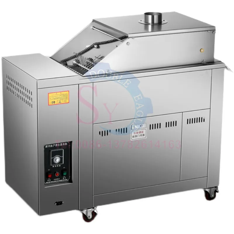 Automatic Flip Fried Twisted Stick Frying Machine Oil-Water Separation Fried Dough Sticks Making Production Equipment