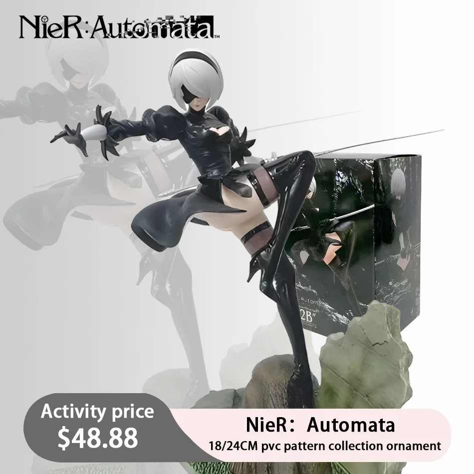 

2025 new hot sale nier: automata yorha type a2 2b 9s pvc anime action figure model collection ornament anime model cartoon toy