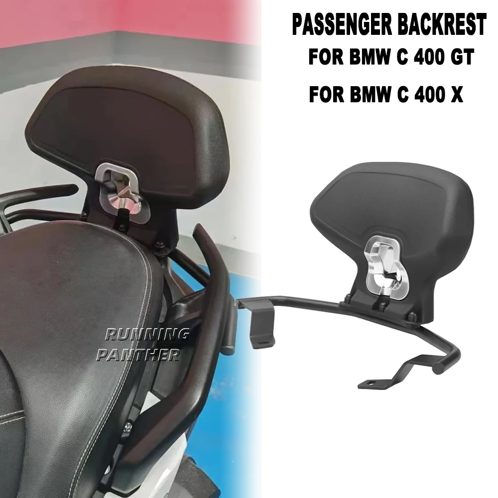 FOR BMW C400GT C 400 X Motorcycle Accessories Black Rear Passenger Seat Backrest Cushion Back Rest Pad