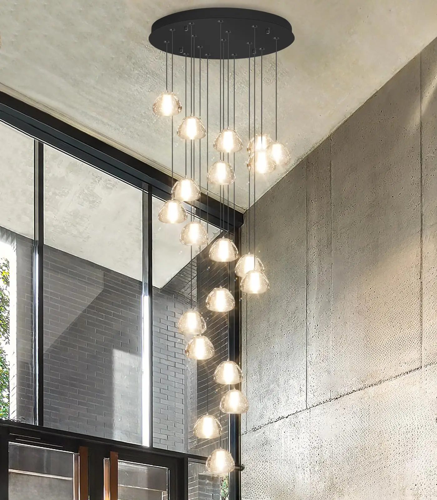 

Modern K9 Crystal LED Ceiling Chandelier Lobby Lustre Staircase Kitchen Spiral Lamp Decoration Home Appliance Ceiling Light