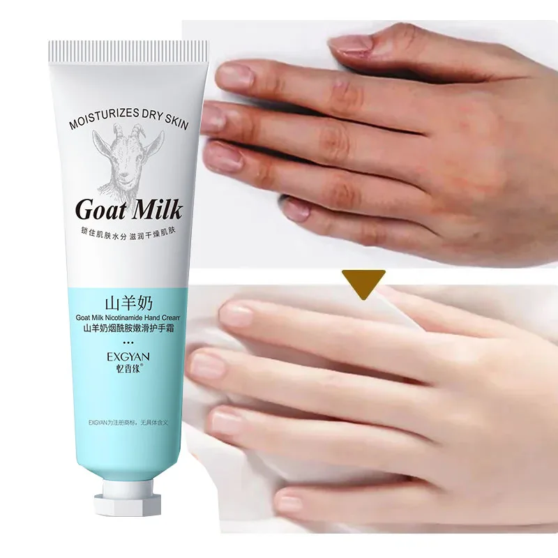 Whitening Hand Cream Goat Milk Nourishing Anti-Aging Wrinkle Removal Anti-Crack Moisturizing Repair Hand Care Korea Skin Care