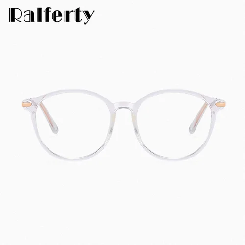 Imagen 2 del producto Ralferty gafas transparentes para niños niñas TR90 montura de gafas transparente redonda niños prescripción óptica montura para miopía Anti azul