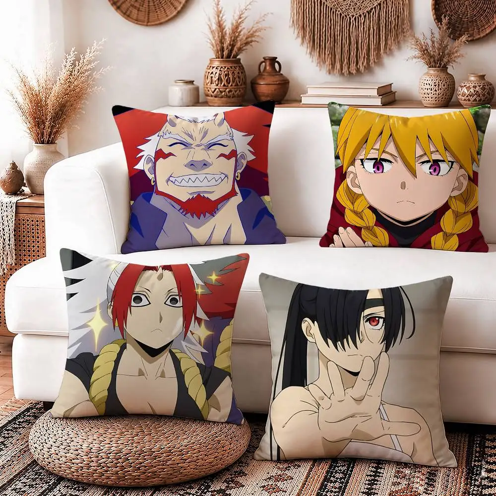 Daemons of the Shadow Realm Anime Square Sofa Pillow Cover Solid Color Living Room Home Decor Cushion Case