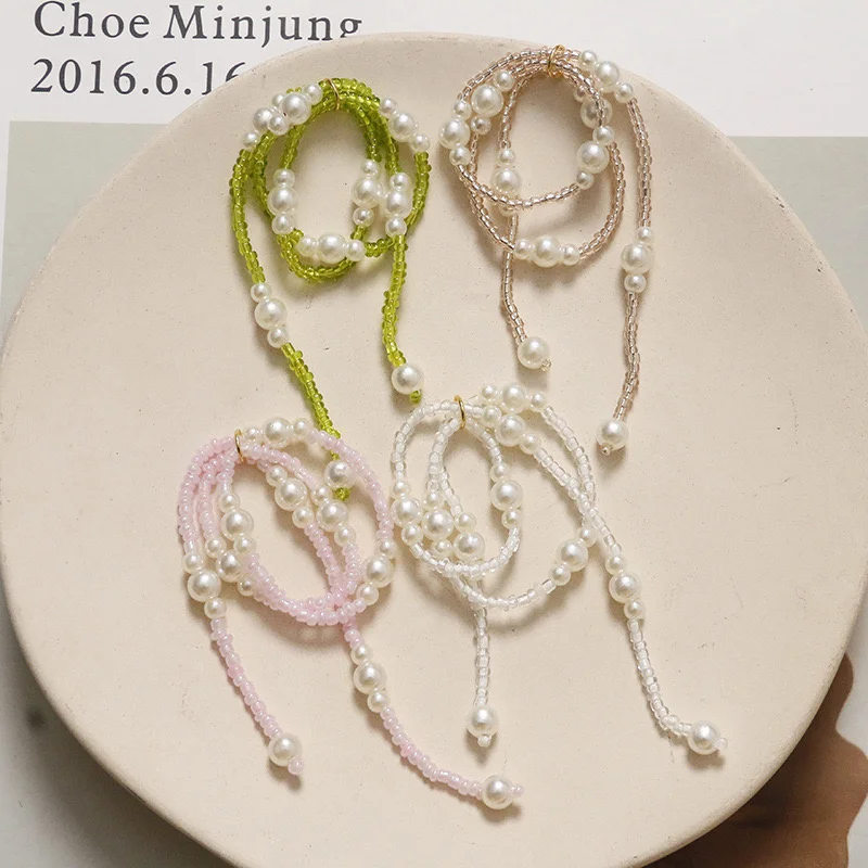 

Min order 20pcs/lot color glass beads handmade beads weave chain diy jewerly earring/garment accessory