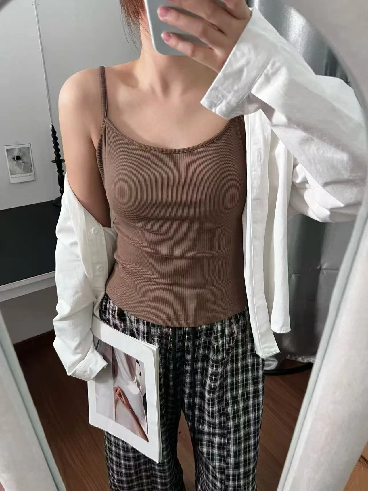 Chic Comfortable Trendy New Arrival Women's Vest Top with Chest Pad Beautiful Back All-Match Not Picky People Dongda Gate