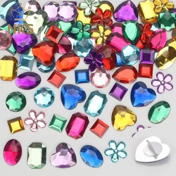 NKS Mixing colors Convenient Stick On Self-Adhesive Acrylic rhinestone For Home Clothing Decoration DIY
