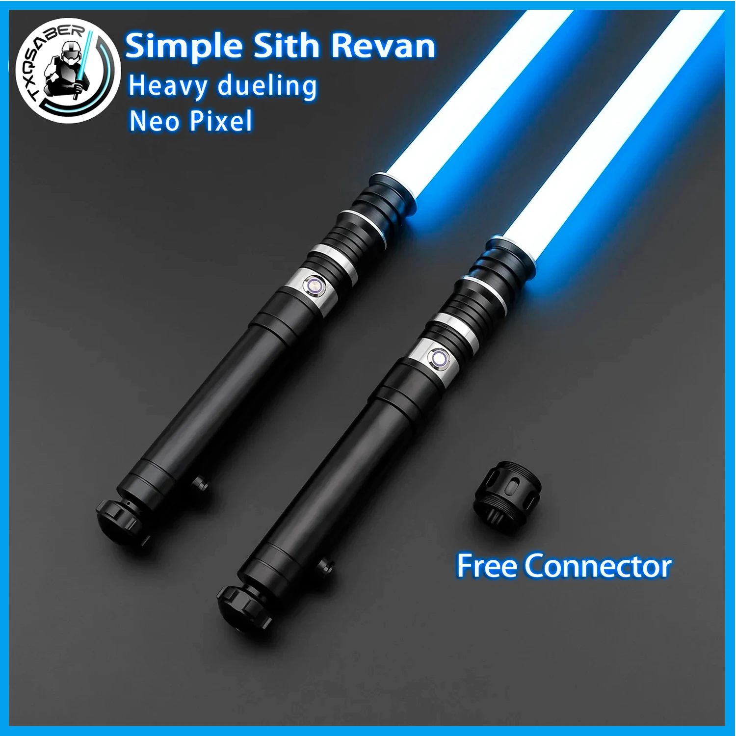 

TXQSABER 2PCS Simple Sith Revan Laser Swords Smooth Swing Metal Hilt Smooth Swing Heavy Dueling RGB NoePixel Cosplay Gift FOC