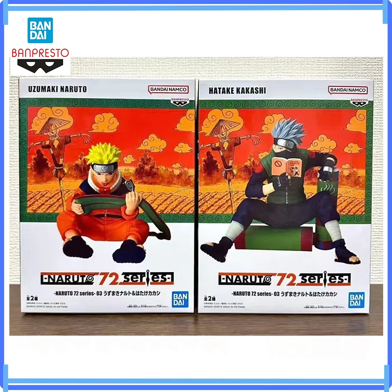 

iIn Stock Original BANDAI BANPRESTO Naruto 72 Series- 03 Hatake Kakashi Uzumaki Naruto PVC Anime Character Model Toys Gifts