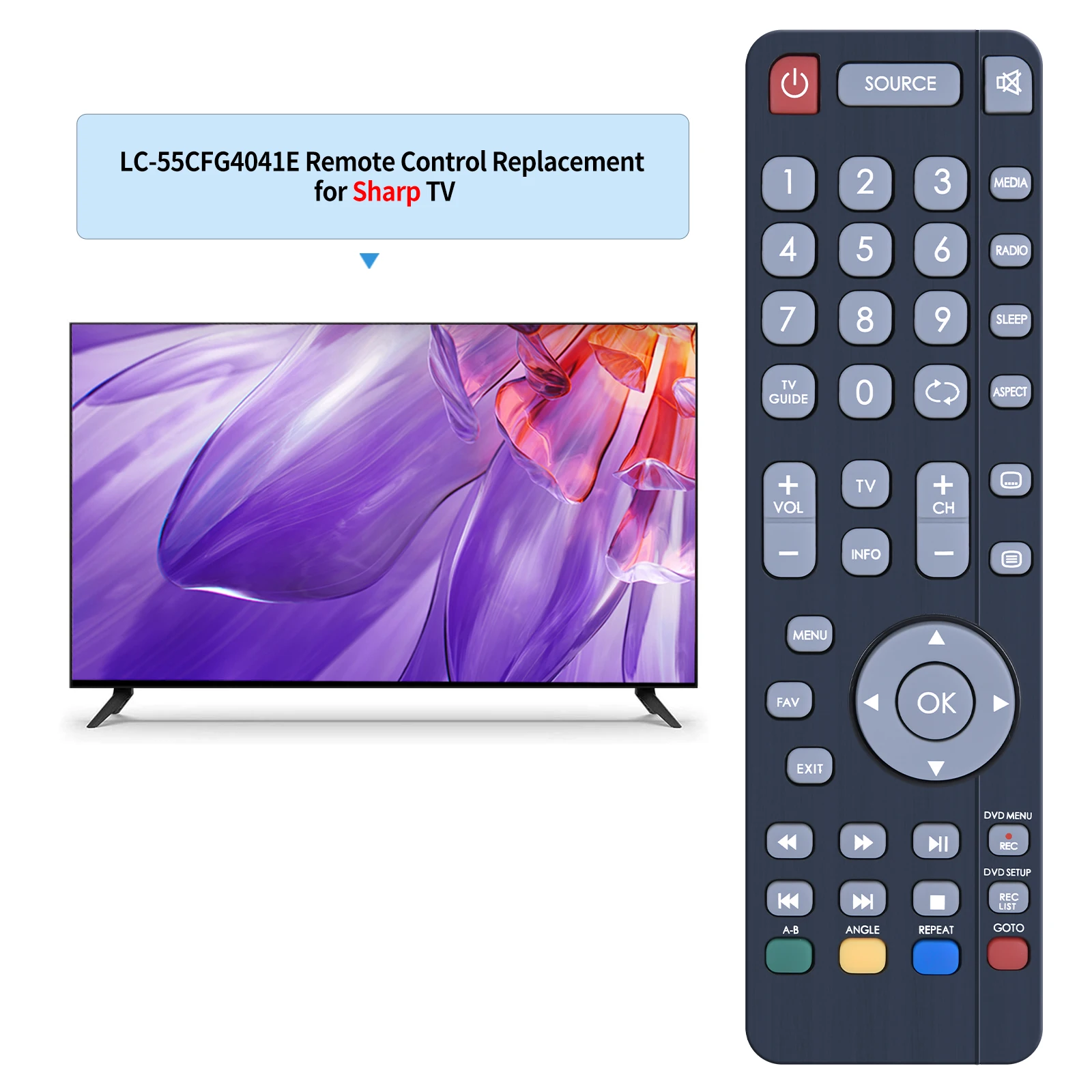 Fernbedienung für scharfe tv shwrmc0118 LC-48CFE4042 LC-49CFE4041 LC-32CHG4042 LC-55CFG4041E