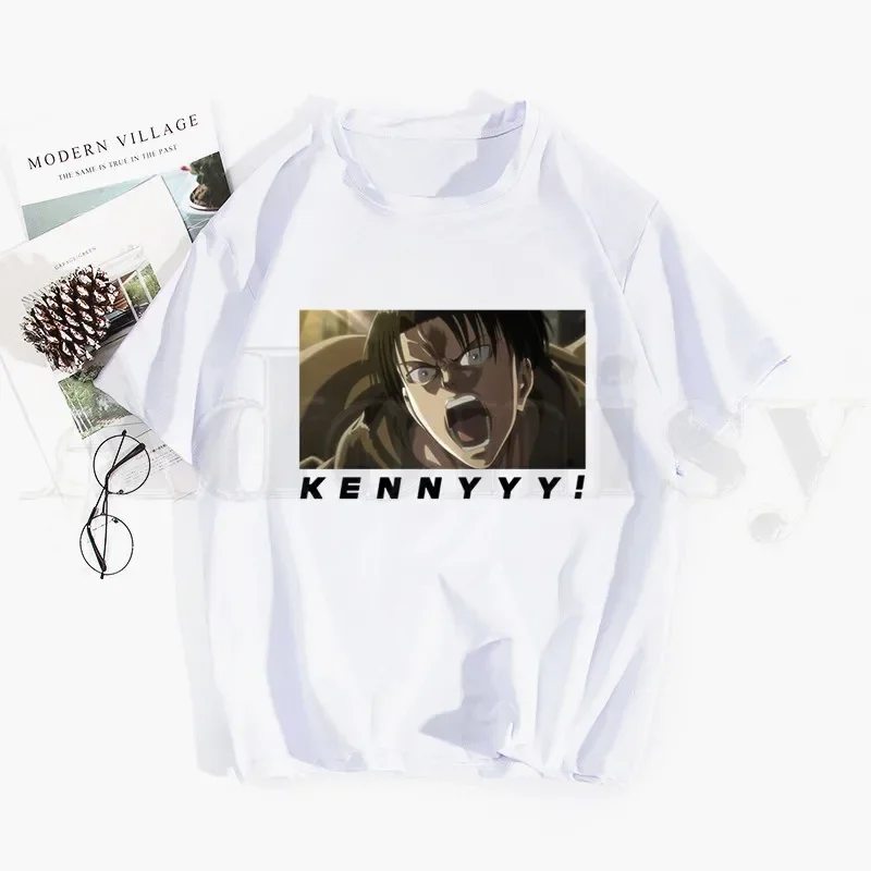 

Levi Ackerman Shingeki Attack on Titan AOT Anime Tshirt Hip Hop Girl Print Top Tees Harajuku Tshirts Fashion Summer T-shirt