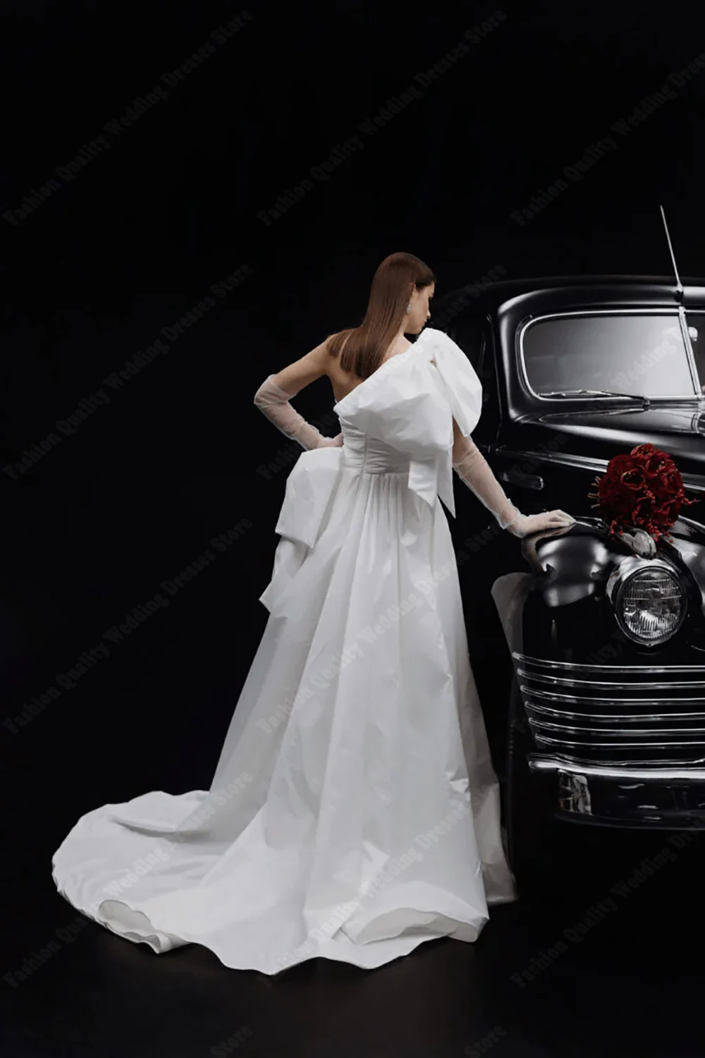 Charmante ligne a femmes robes De mariée simple épaule sans manches robes De mariée fiançailles Banquet robes De Novias personnalisé