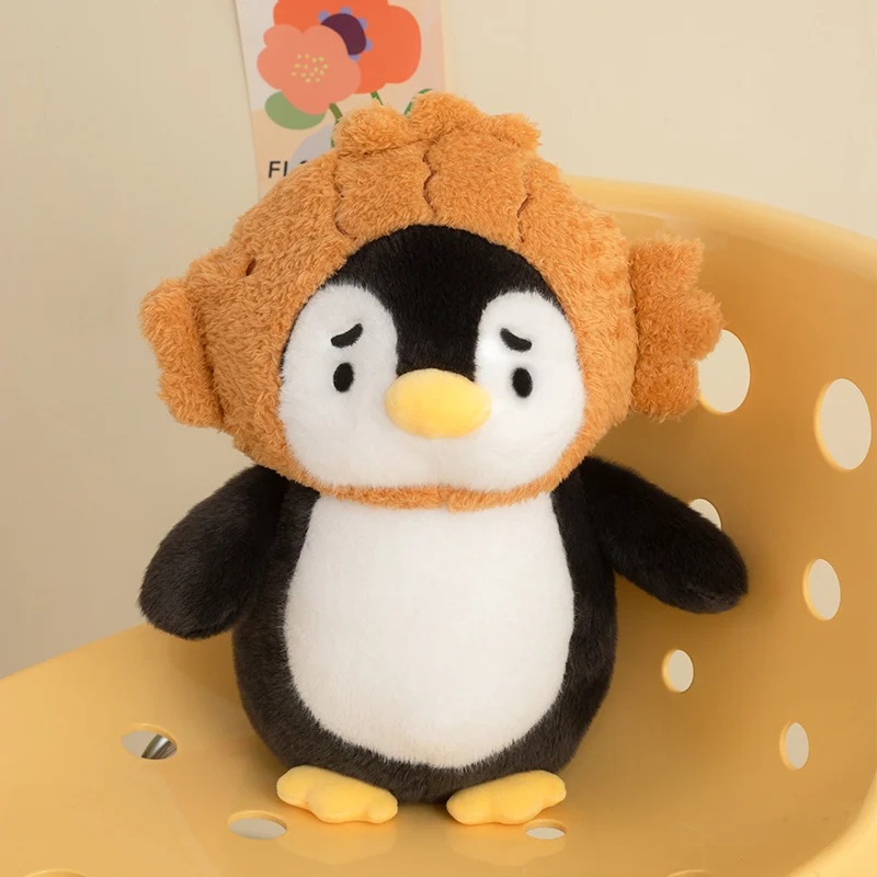 23/32cm dibujos animados lindo Cosplay pingüino muñeco de peluche almohada flor Taiyaki Rana pingüino Animal relleno juguete decoración del hogar regalo para niños