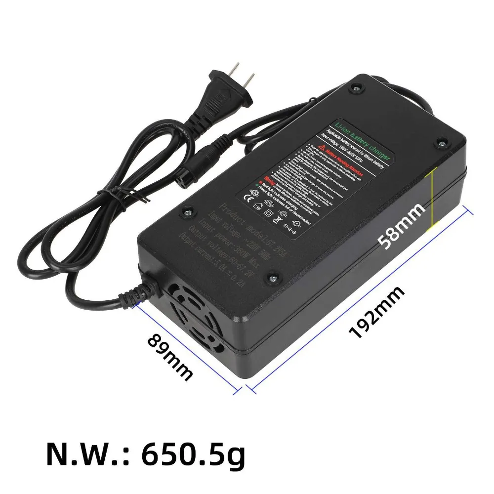 

60V-67.2V 5A Battery Charger Large Aviation Plug Smart Charger UE/US Plug Electric Scooter Replacement Accessories