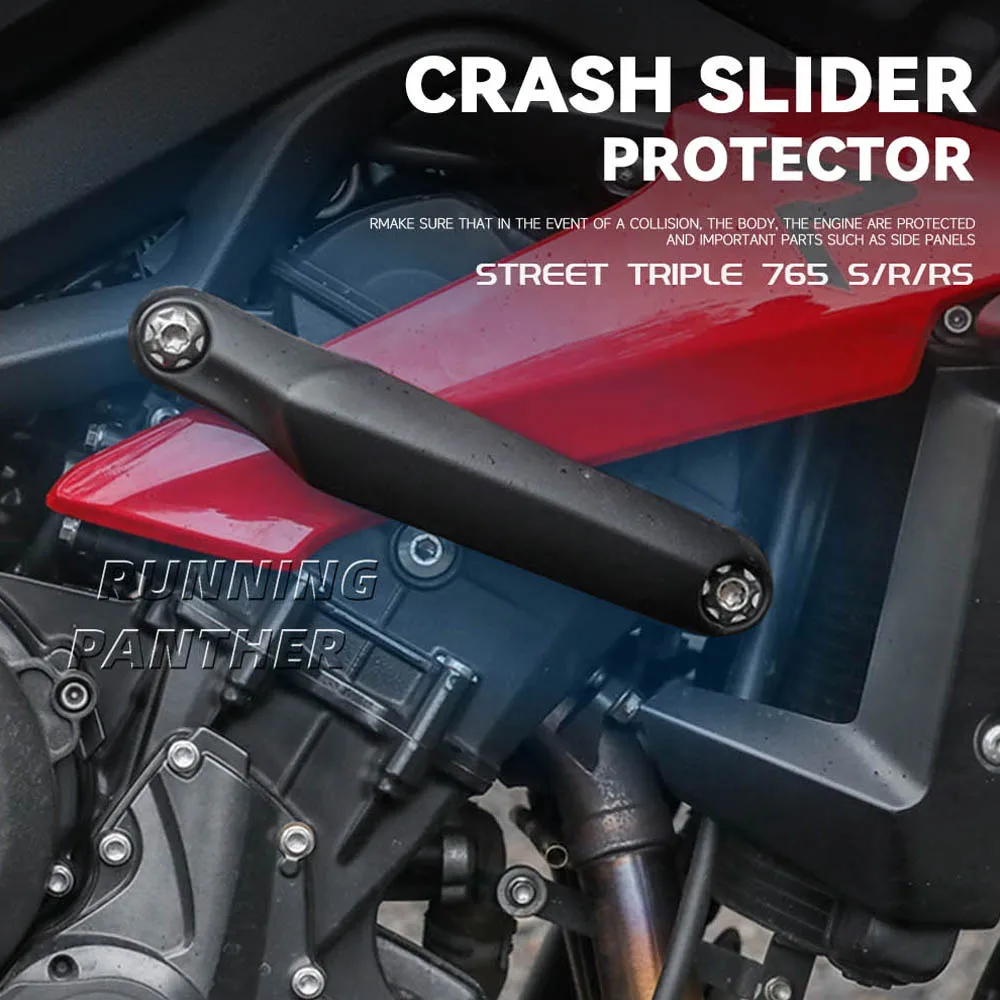 

Motorcycle Engine Guard Crash Frame Slider Falling Protector Cover Kit FOR Street Triple 765 R S RS 765S 765R 765RS 675 R 675R