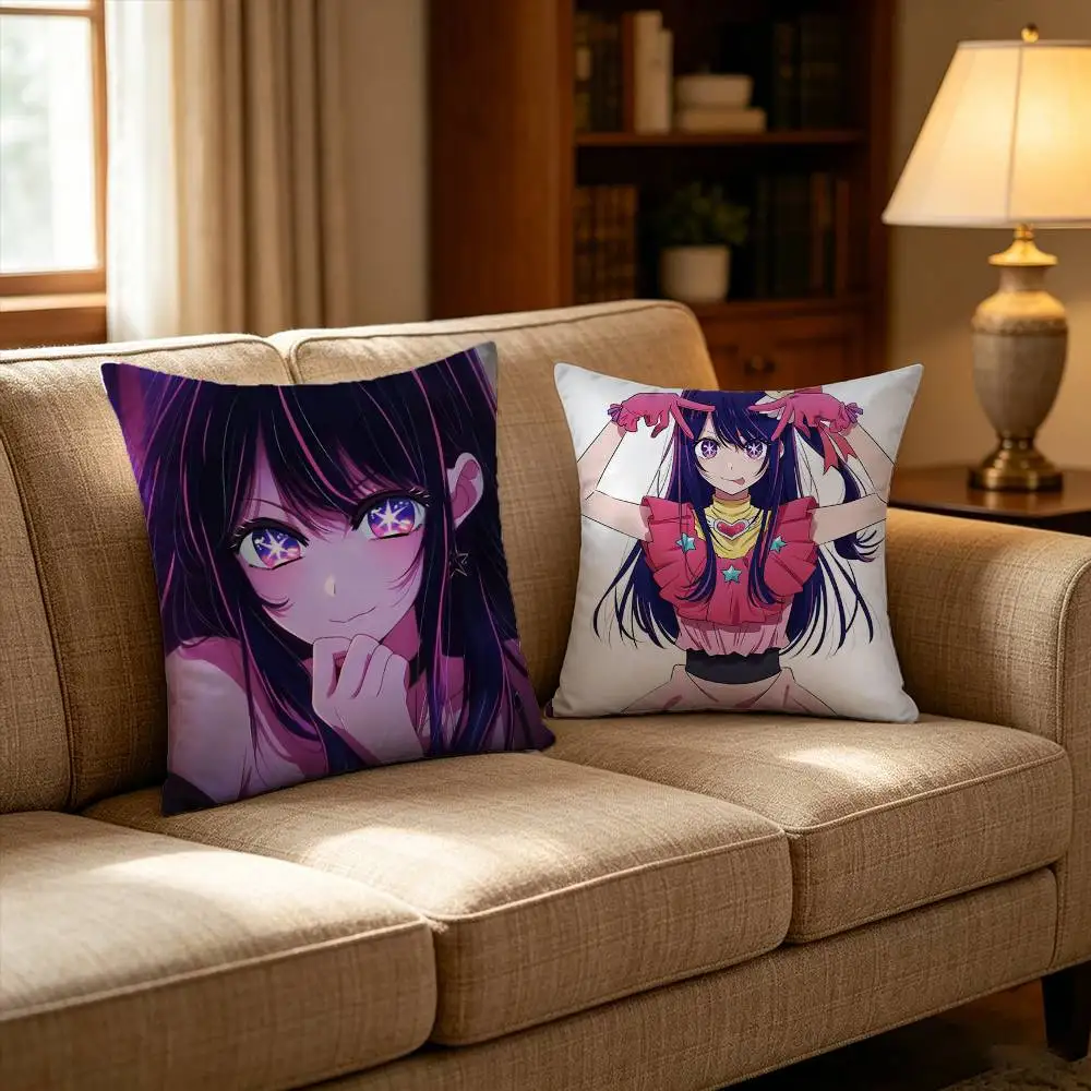 

Ai Hoshino Oshi No Ko Anime Girl Pillow Case Pattern Printed Pillowcase For Living Room Sofa Cushion Cover
