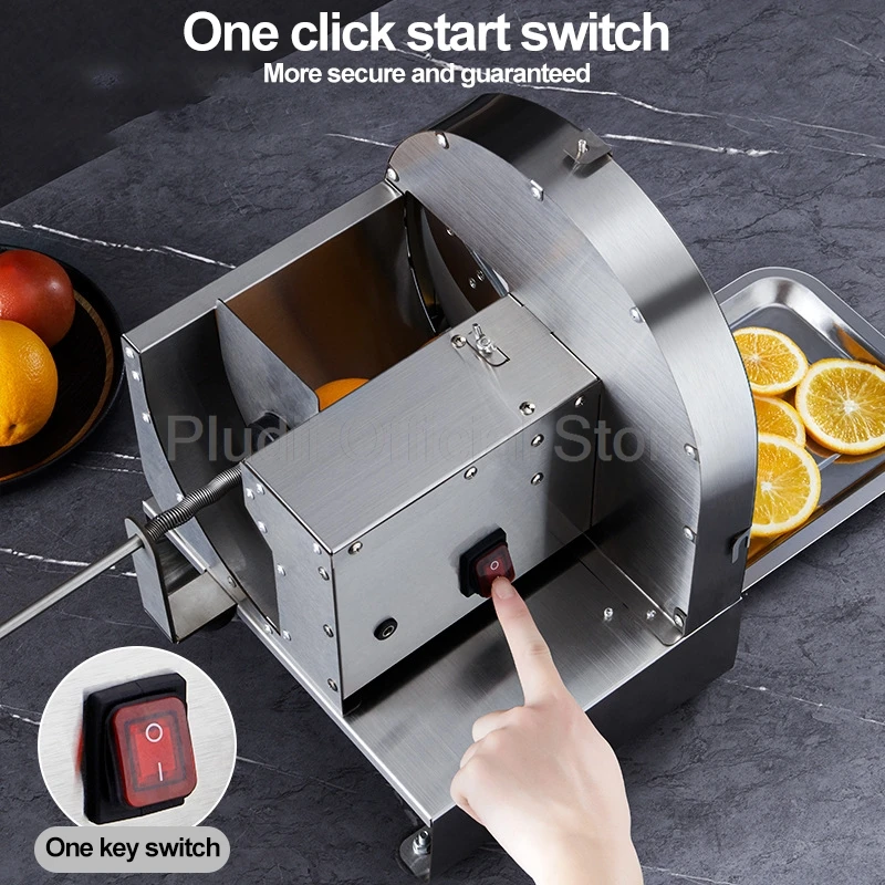 قطاعة خضروات كهربائية تجارية من الفولاذ المقاوم للصدأ قطاعة فواكه البطاطس الأوتوماتيكية بسمك قابل للتعديل لشريحة المطبخ المنزلية