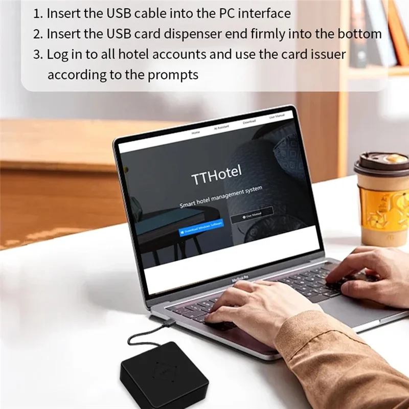 Smart-TTLOCK Card Encoder Smart Card Sensor NFC 13.56M M1 IC Card Reader RFID Chip Scanner For Hotel System Software