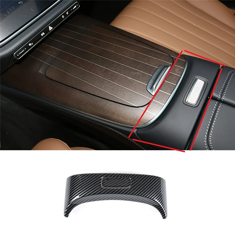 

Car Armrest Box Switch Cover Trim Decorative For Mercedes Benz E Class W214 2024 Interior Replacement Carbon Fiber