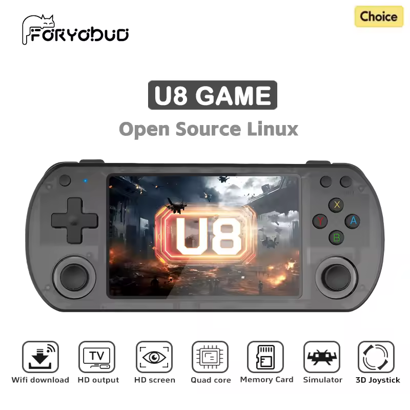 U8 retro console de videogame sistema linux tela ips 4.0 polegadas portátil