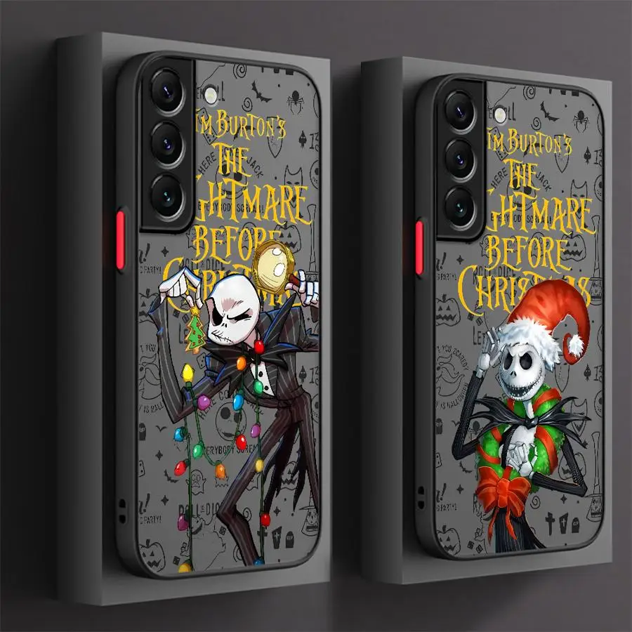 Case For Samsung Galaxy S23 S24 S22 Ultra S20 S21 FE S10 Plus Note 20 10 Lite 9 Phone Cover The Nightmare Before Christmas Art