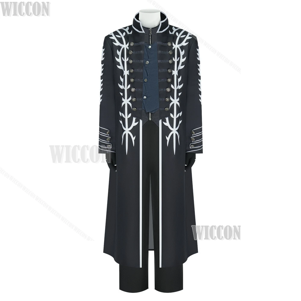 Devil Hunters May Cry Vergil Nelo Angelo Cosplay Clothes Wig DMC Trench Halloween Jacket Uniforms Halloween Carnival Men Outfit