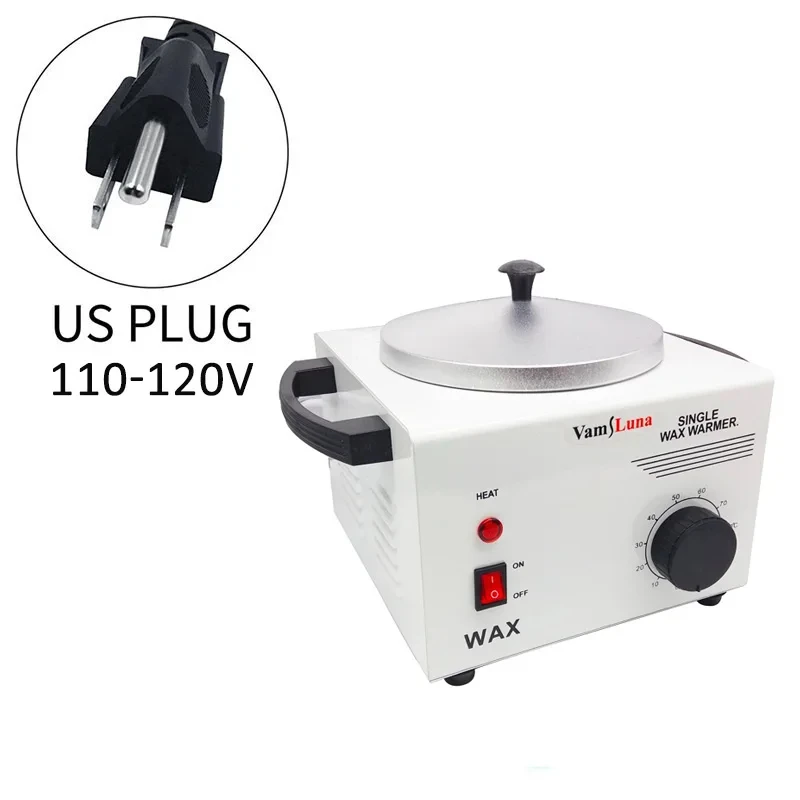 Wax Heater Warmer Electric Hot Facial Skin Hair Removal Pot SPA Tool Salon Adjustable Temperature Single-Wax Warmer