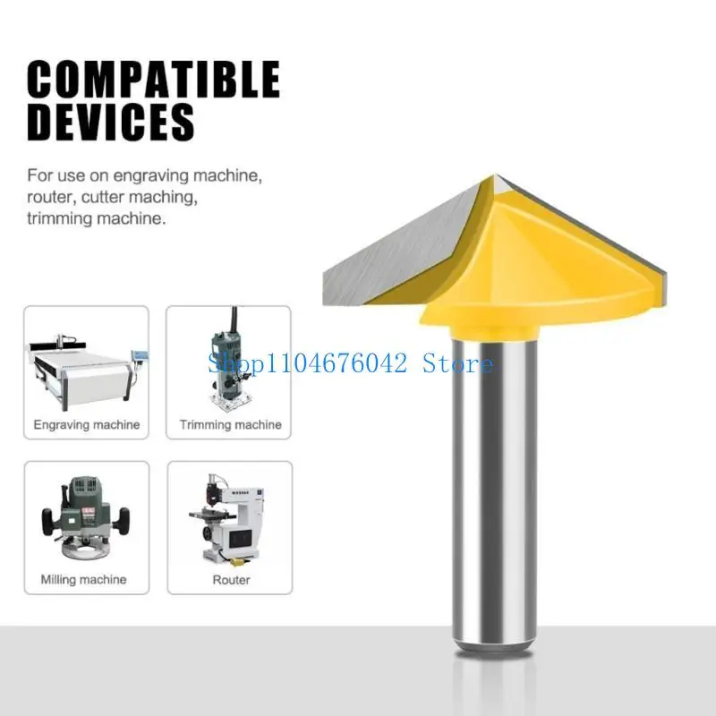 5asd Effizienter 8-mm-Schaft-V-Nut-Hartmetall-Schaftfräser-Fräser, geeignet für Holzarbeiten und Gravieren verschiedener