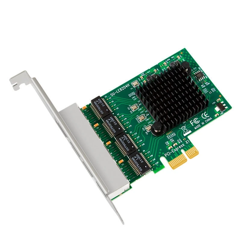 Pci-E X1 Gigabit Network Card Pci-Express 4 Port Ethernet Network Card RTL8111H Ethernet Lan Card Parts