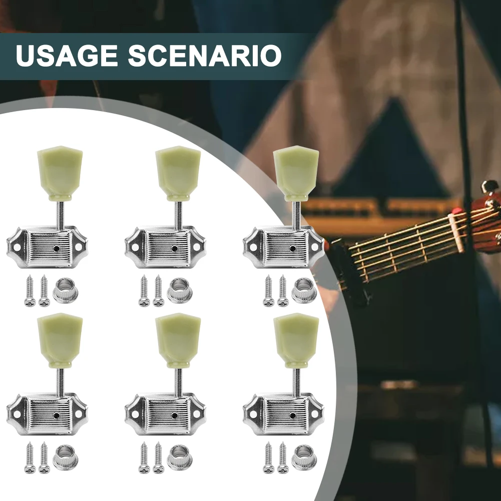 기타 디럭스 튜닝 페그 튜너 머신 헤드, 깁슨 레스 폴 3L 3R 용, 유용한 액세서리 기타 머신 헤드 세트