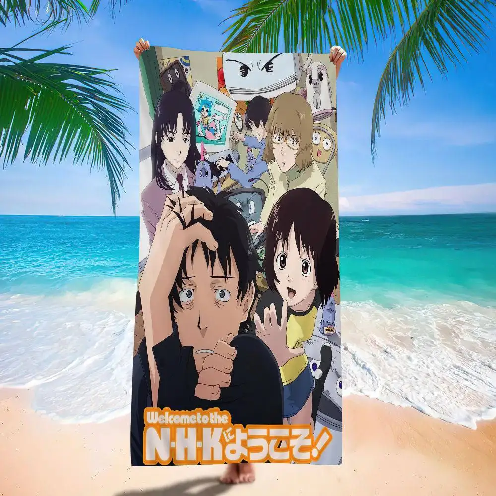 Anime Welcome To The NHK! Microfiber Beach Towel Absorbent Quick Dry Soft Yoga Swimming Resort Mountain Climbing Towel