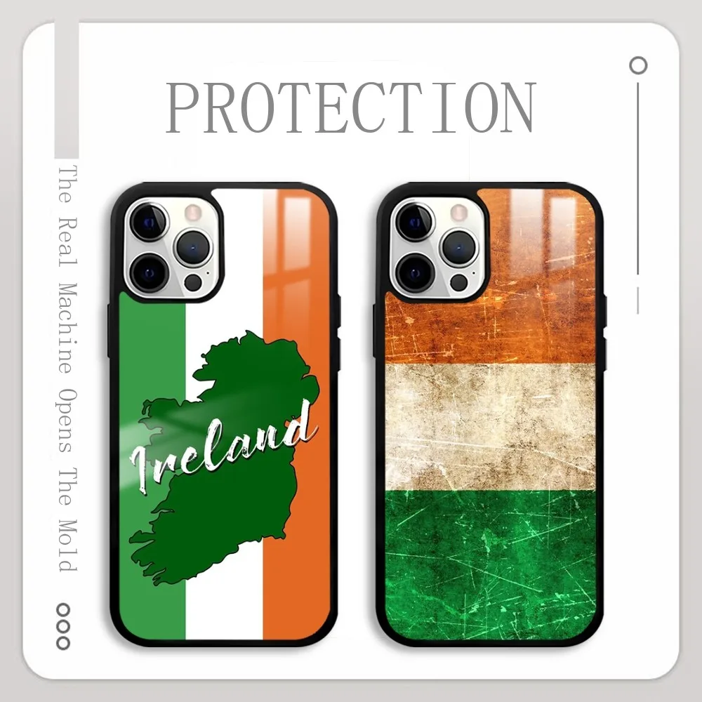 

Ireland Flag Pattern Phone Case For IPhone 16 15 14 13 12 11 Pro Xs Max Mini Plus Celulares Hard Funda Dropshipping