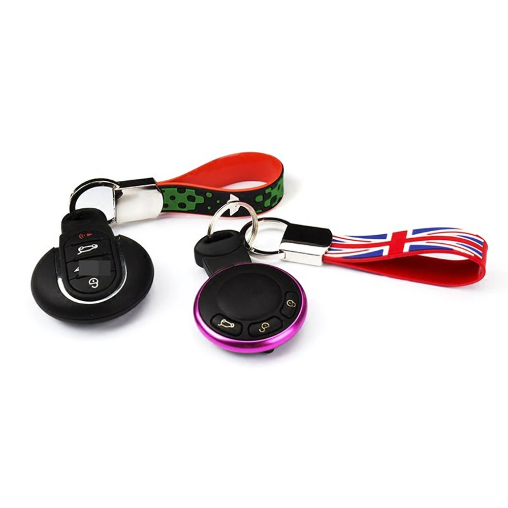 Union Jack Car Fob Key Ring Pendant Keychain Holder Accessories For Mini Cooper JCW One F54 F55 F56 F60 R55 R56 R60 Countryman