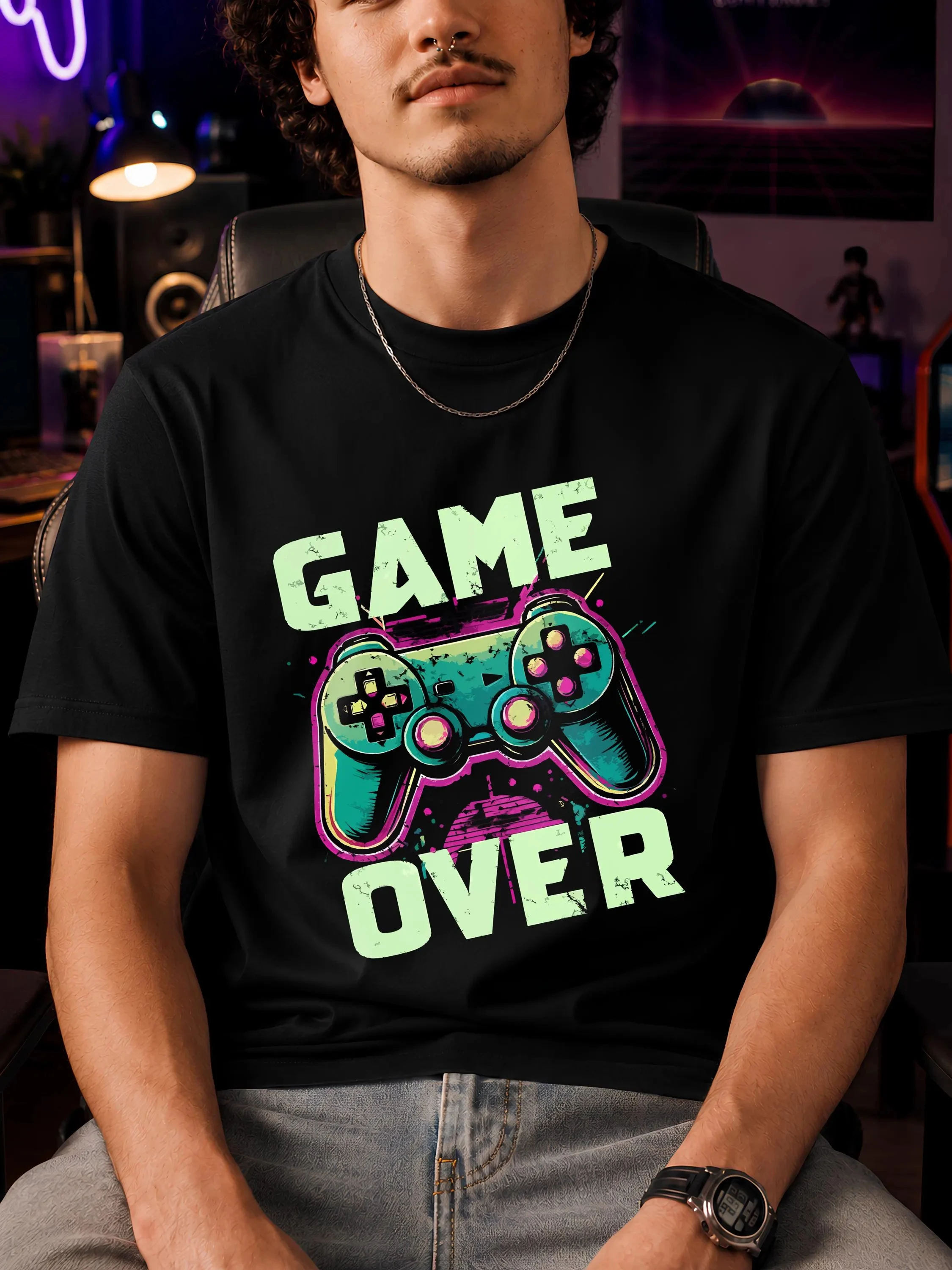 Retro Gaming In 2026 - Camisetas de Luxo Estampadas para Homens