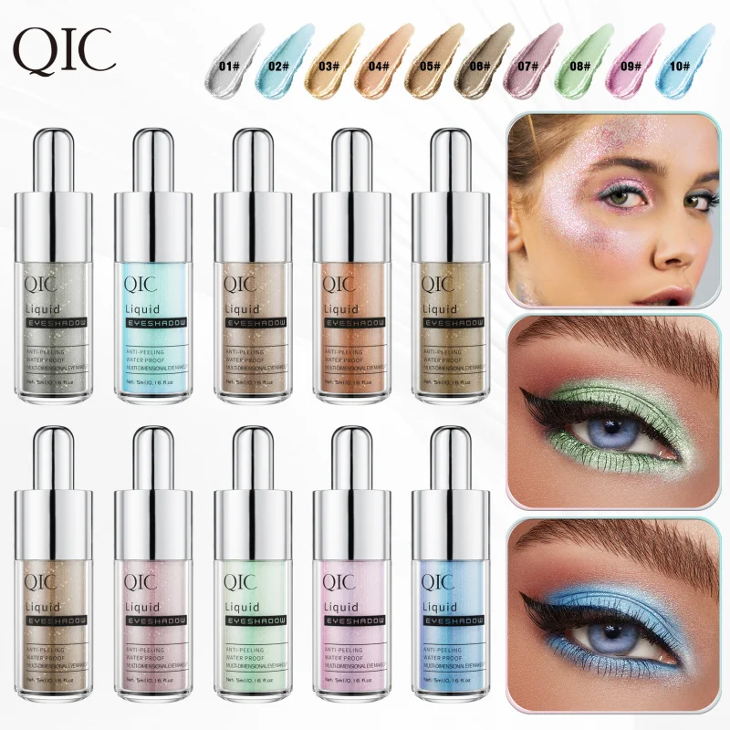 

QIC Eyeshadow: 10 Colors, Pearlescent Shimmer, Long-Lasting, All Occasions