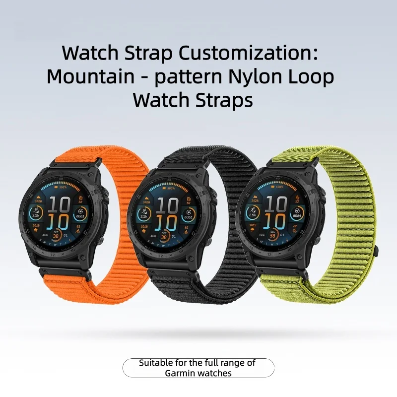 QuickFit 20mm 22mm 26mm Fenix 8 Watch Band For Garmin Fenix E 8 47mm 51mm 7 7X fenix 9/9 pro/MIP 6 5 Sport Nylon Strap Bracelet