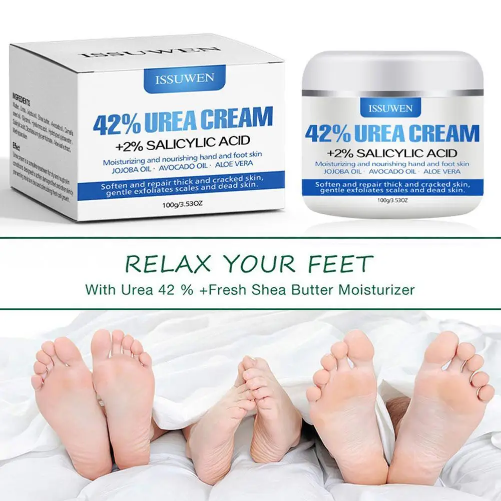 

100g Urea Cream 42% Urea Cream Anti-Dry Cracking Moisturizing Hydration Hand And Foot Cream Feet Care Heel Cracked Repair Cream