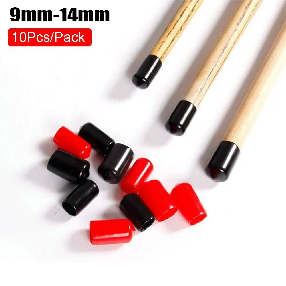 

10pcs Replacement Ferrule Tip Cover Slip-on Rubber Head Protector Protective Case Snooker Billiard Accessories